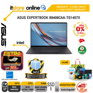[ผ่อน 0% 10 เดือน]ASUS EXPERTBOOK B9406CAA-TG1457X /Ultra 7 356H/ประกัน 3 Years Onsite + 1 Year PW/BY ITSTORE-ONLINE