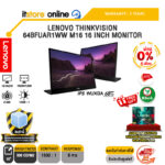 [ผ่อน 0% 10 เดือน]LENOVO THINKVISION 64BFUAR1WW M16 16 INCH MONITOR (IPS WUXGA 60Hz)/ประกัน 3 Years/BY ITSTORE-ONLINE
