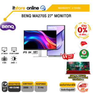 [ผ่อน 0% 10 เดือน] BENQ MA270S 27" MONITOR (IPS 5K/70Hz) /ประกัน 3 Years/BY ITSTORE ONLINE