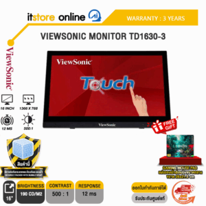 VIEWSONIC MONITOR TD1630-3/ประกัน 3 Years/BY ITSTORE ONLINE