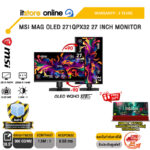 MSI MAG OLED 271QPX32 27 INCH MONITOR (OLED WQHD 320Hz)/ประกัน 3 Years/BY ITSTORE-ONLINE