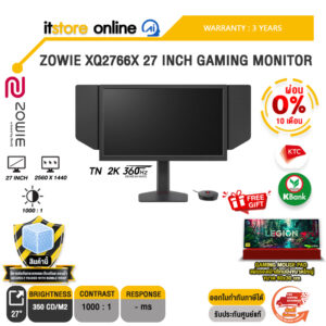 [ผ่อน 0% 10 เดือน]ZOWIE XQ2766X 27 INCH GAMING MONITOR (TN 2K 360Hz)/ประกัน 3 Years/BY ITSTORE-ONLINE