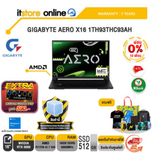 [ผ่อน 0% 10 เดือน]GIGABYTE AERO X16 1TH93THC93AH /Ryzen AI 7 350/ประกัน 3 Years/BY ITSTORE-ONLINE